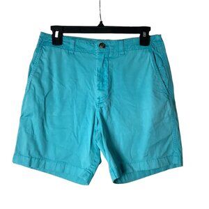 Vineyard‎ Vines Island Shorts Men Size 28 Turquoise Cotton Blend Stretch Classic